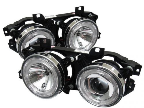 Spyder auto 5008732 led halo projector headlights chrome/clear