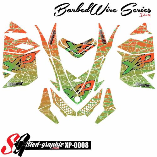 Wrap graphics decal kit for ski-doo rev xp mxz 2008 2009 2010 2012 2013 xp0008