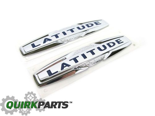 15-16 jeep renegade latitude emblem nameplate badge set of 2 oem mopar genuine
