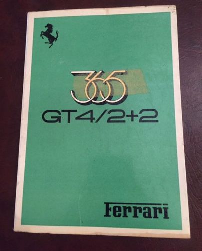 1973 ferrari 365 gt4 / 2+2 owners manual original factory