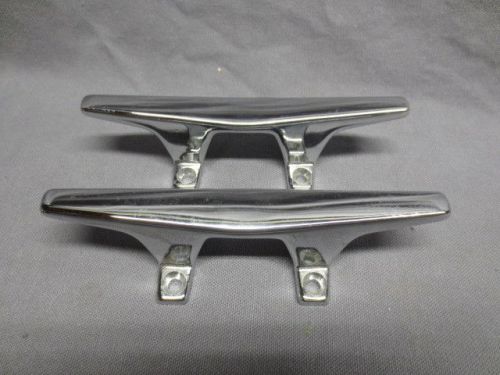 2 matching 6" chrome boat cleats - never used