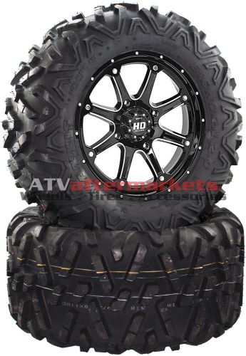Sti hd4 machined 14" atv wheels 28" maxxis bighorn 2.0 tires  can-am commander