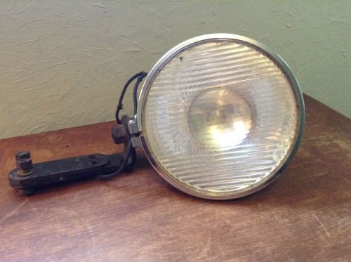 Lqqk vintage clear glass monogram old search spot light lamp with bracket mount