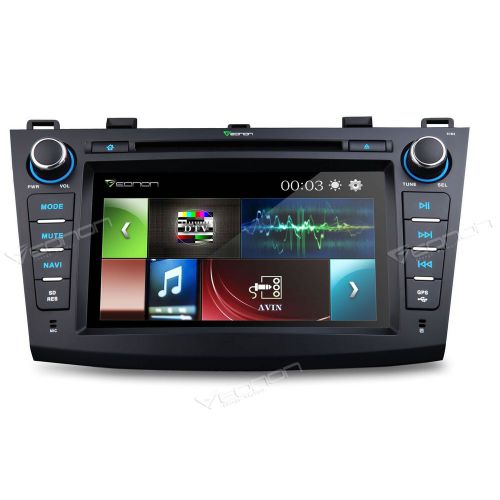Fit mazda3  8" u double 2din car dvd player gps system bluetooth radio+ free map