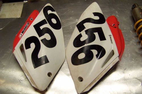 Honda crf250r crf 250r 250 side number plates plastics fenders shouds