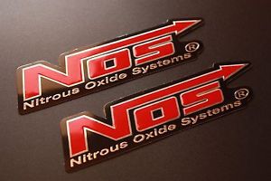 Motocross racing blue nos nitrous embossed stickers -2 pcs    + free shipping +