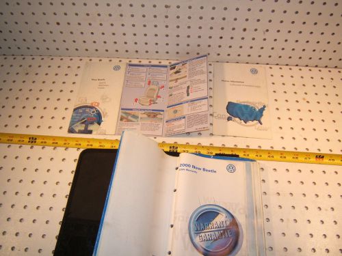 Vw 2000 new beetle owner manual&#039;s oem 1 booklet with black outer vw oem 1 case