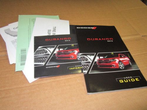 2012 dodge durango owners manual (oem) - j2963