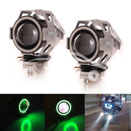 2pc high power 125w cree u7 led motorcycle spot light driving headlight fog lamp