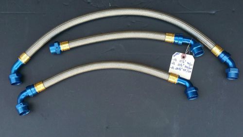 New  bmrs  pro gold  -12  oil lines 12.5"  15.5"  24.5  racing  aeroquip  xrp