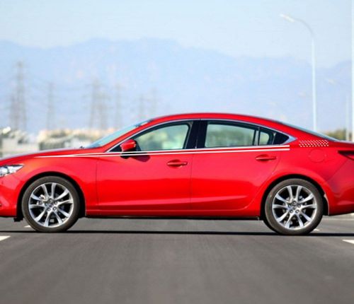 Car decal vinyl graphics side sticker stripe checkered flags for atenza #cb62