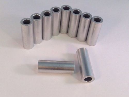 10 aluminum bolt spacers - 5/8 od x 3/8 id  x 1 3/4&#034; long made in the usa
