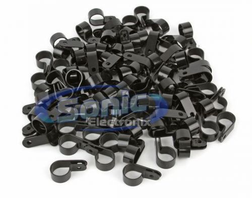 New! the install bay bcc34 3/4&#034; black cable clamps (100 pieces)