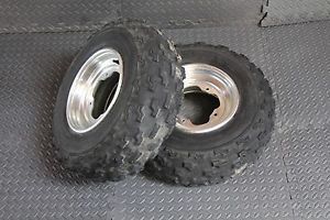 Dunlop kt331 front tires aluminum wheels rims yamaha banshee yfz450 raptor d-95
