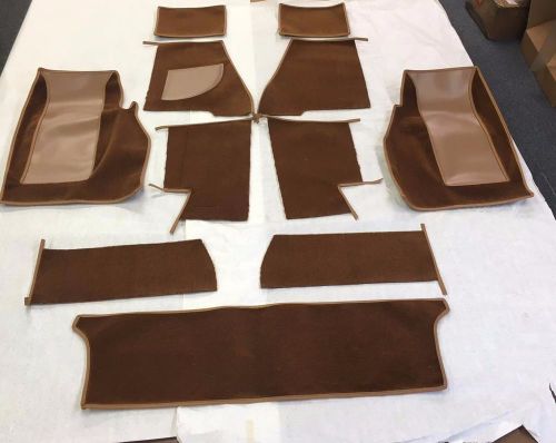 62-71 jaguar e-type, series i &amp; ii; original english wool cinnamon carpet set