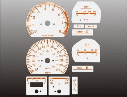 White face gauges fits 1984-1986 nissan 300zx dash gauge cluster 84-86