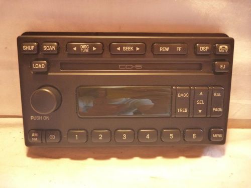 01-04 Ford Explorer Mustang Mach Radio 6 Cd Face Plate 1L2F-18C815-BD CY9956, image 1