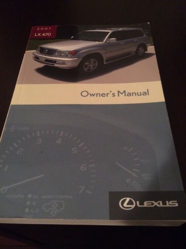 2007 lexus lx 470 owners manual