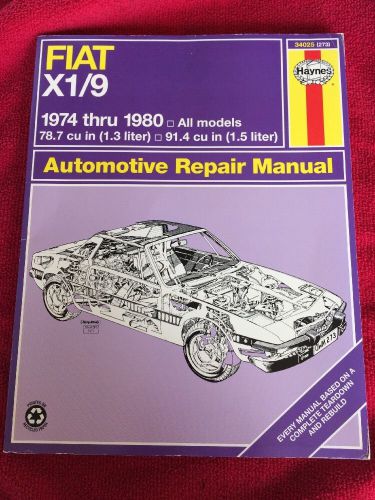 Haynes repair manual fiat x1/9 34025 273 new