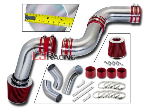 99-07 chevy silverado 1500 classic 4.3 v6 ohv cold air intake kit +red filter