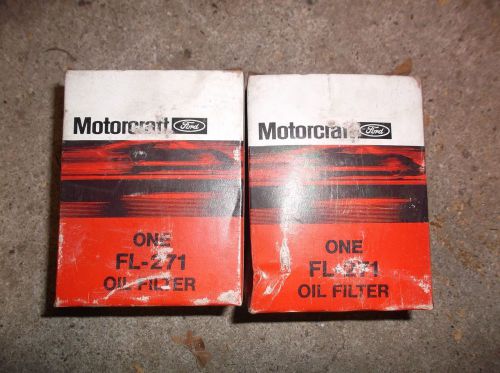 Motorcraft oil filter fl-271 lot of 2 new old stock