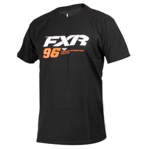 Fxr fxr 96 mens short sleeve t-shirt black/orange/white lg