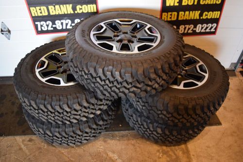 Jeep wrangler rubicon wheels and tires 255/75r17 set of 5