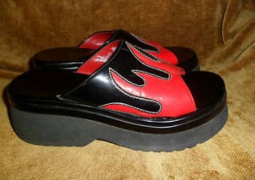 Harley davidson women&#039;s red flame sandals size 10