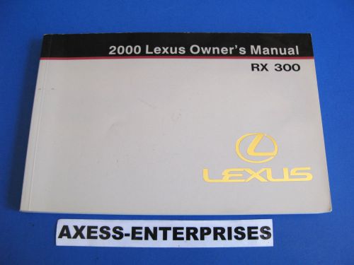 2000 lexus rx 330 rx330 2wd 4wd suv owners manual driver book user guide # 81616