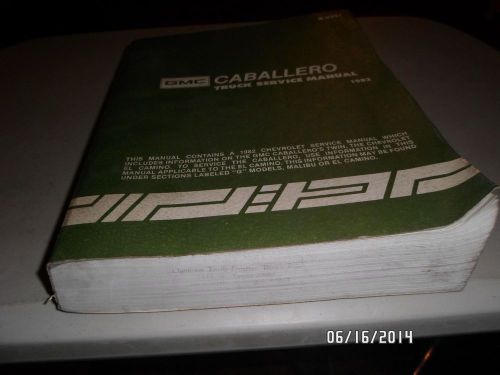 1982 gmc caballero truck service manual