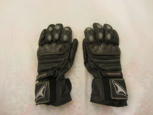 Teknic men&#039;s leather &amp; kevlar racing gloves xl carbon fiber knuckles motorcycle