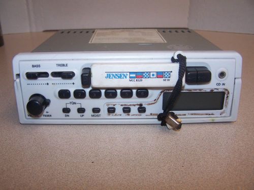 Jensen mcc 8320 am/fm auto reverse marine cassette receiver-for parts or repair
