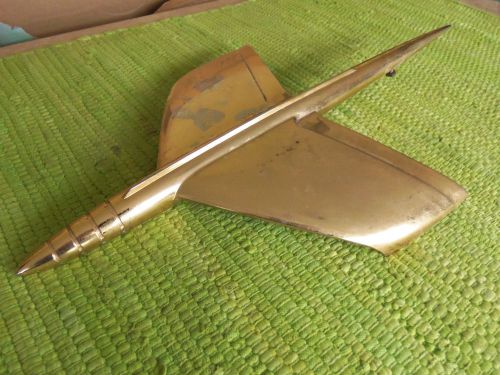 1953 kaiser dragon hood ornament 14k gold plated bird airplane emblem mascot 53