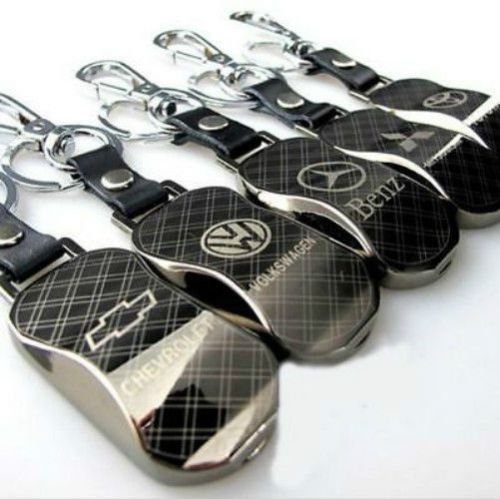 Fashion metal keychain keyfob auto part titanium alloy car logos keyrings