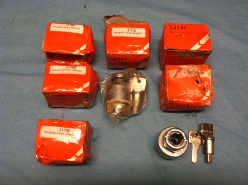 Nos lucas ignition switch w keys mgb, jaguar, triumph