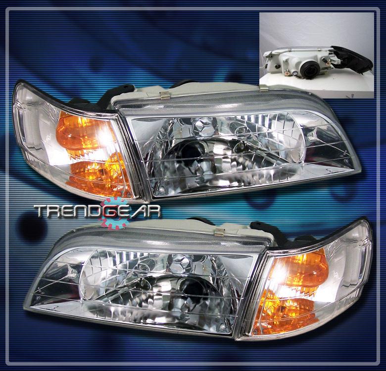 93-97 toyota corolla crystal head lights+corner signal lamps jdm chrome 94 95 96