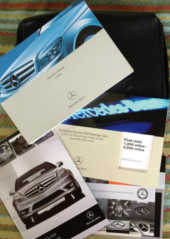 2008 mercedes benz c class - owners manual w/cover
