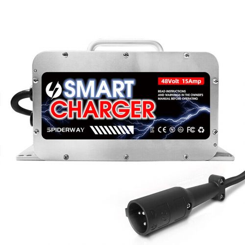 15 Amp 48 Volt Golf Cart battery Charger for Club Car Golf Cart 3 Pin Round Plug, AU $179.99, image 5