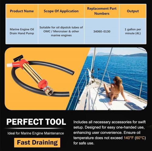 34060-0130 Marine Engine Oil Drain Hand Pump, Boat Oil Change Pump Fits for OMC, US $58.85, image 6