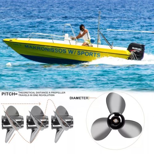 PROP 11 3/8x14 Stainless steel Outboard Propeller for Suzuki 35-65HP 13 Tooth RH, US $176.59, image 13