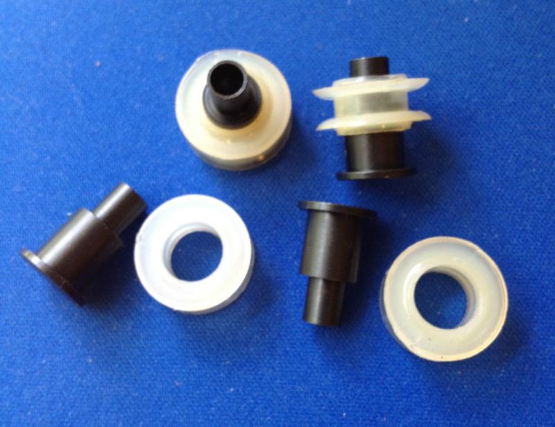 4pcs 1947-1965 fits gm gmc new window glass regulator rollers rivets clips nos