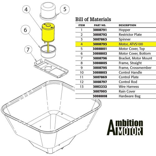 ATV All-Purpose Broadcast Spreader Motor Kit Replaces Buyers SaltDogg 3008793..., US $96.78, image 2