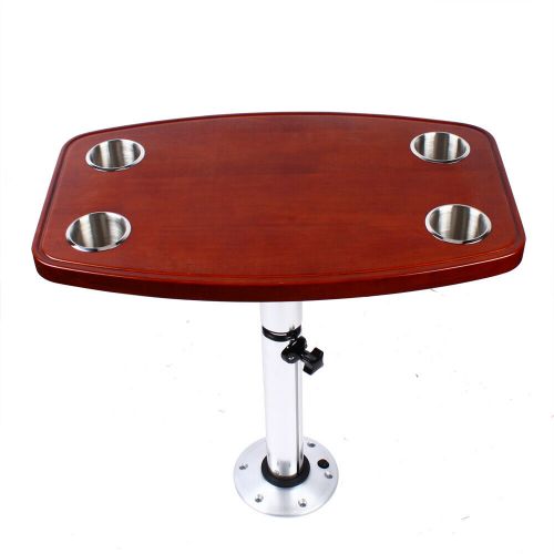 Marine boat rv adjustable table pedestal removable base +varnished elm table new