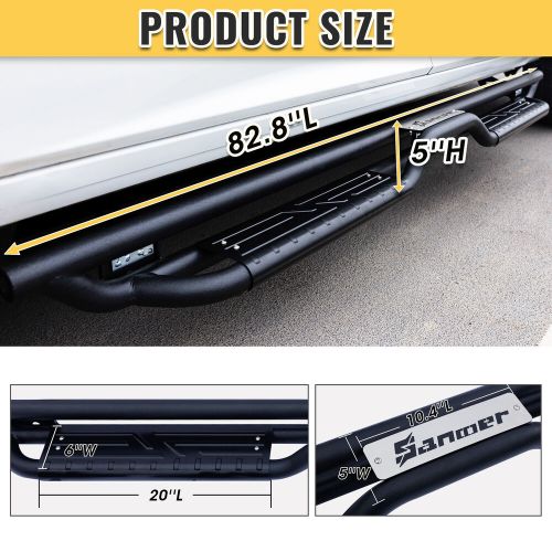 Black Side Steps For 2005-2023 Toyota Tacoma Double Cab Running Boards Nerf Bars, US $259.99, image 2