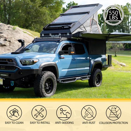 Black Side Steps For 2005-2023 Toyota Tacoma Double Cab Running Boards Nerf Bars, US $259.99, image 5