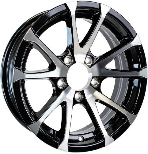 Aluminum Boat Camper Trailer Rim Wheel 5 Lug 13 in. Avalanche V-Spoke/Black, US $80.97, image 4