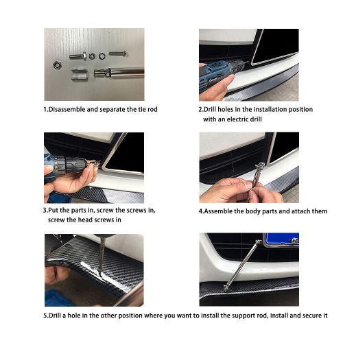 For Lincoln MKZ Front Bumper Lip 86" Side Skirt Rear Bumper Lip Black White, US $140.00, image 8