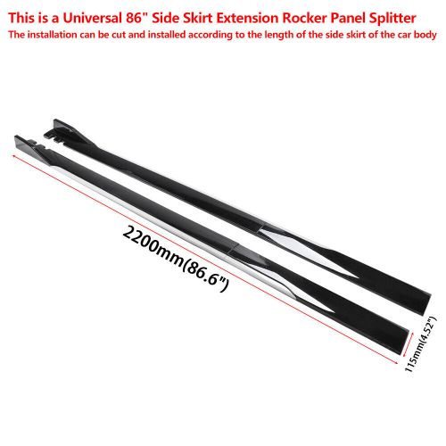 For Lincoln MKZ Front Bumper Lip 86" Side Skirt Rear Bumper Lip Black White, US $140.00, image 14