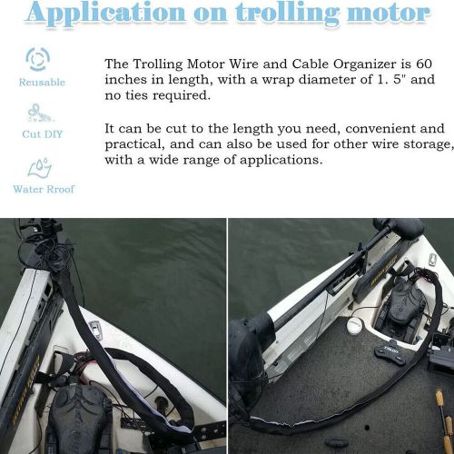 T-H Marine Troll Jacket Trolling Motor Cable Organizer Sleeve Neoprene 60" Long*, US $16.47, image 5