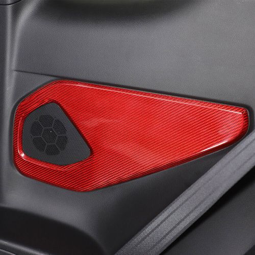 Red Carbon Fiber Door Loud Speaker Trim Cover Decorate For Subaru BRZ 2022, US $264.90, image 2